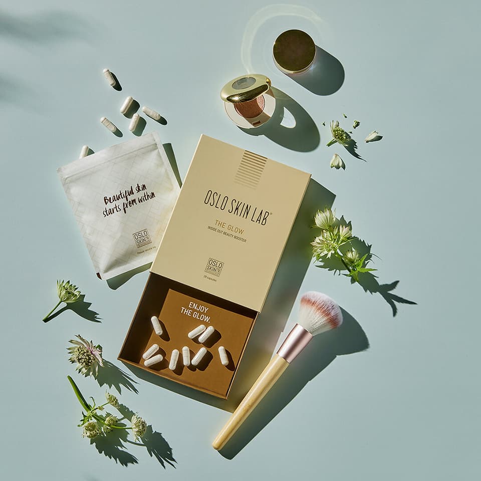 Photo montrant une mise en situation du produit The Glow d'Oslo Skin Lab